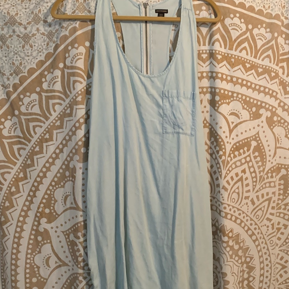 True Religion light denim tank dress